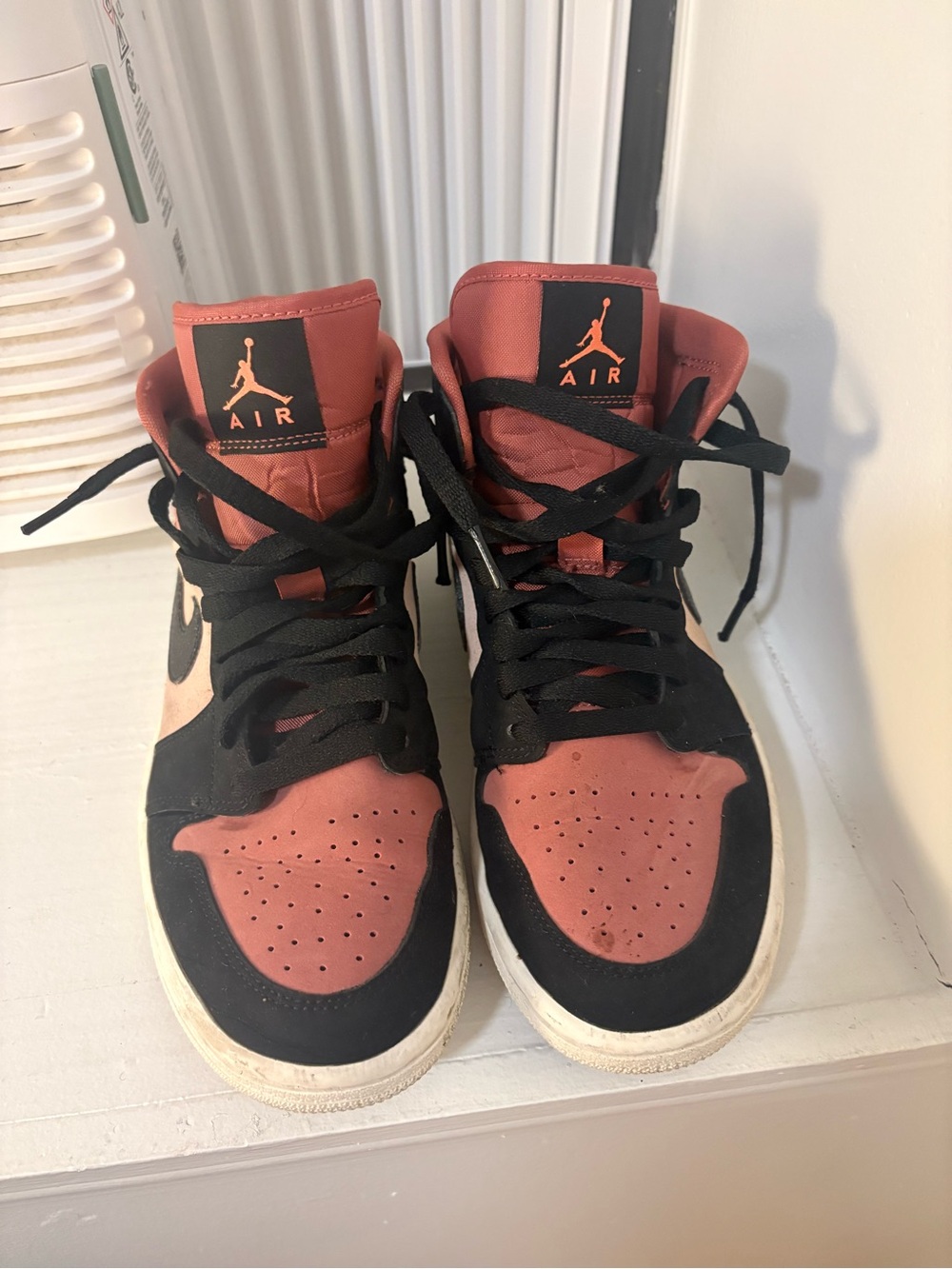 Jordan Kids High-Top Sneakers in Rust and Black